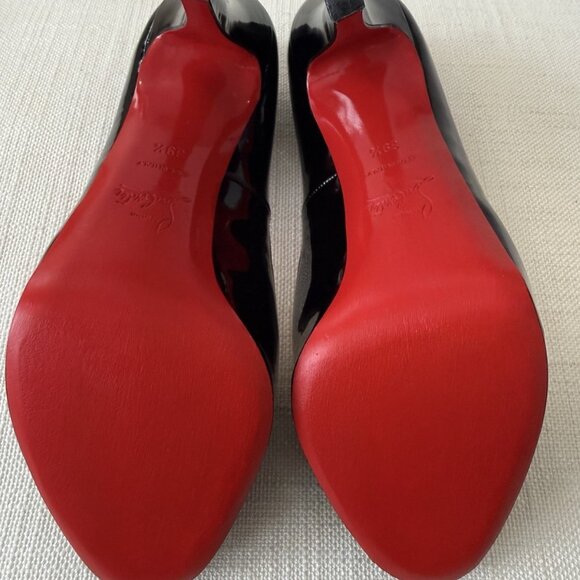 Christian Louboutin Very Prive 120 Black Patent Leather Heels - Picture 12 of 16